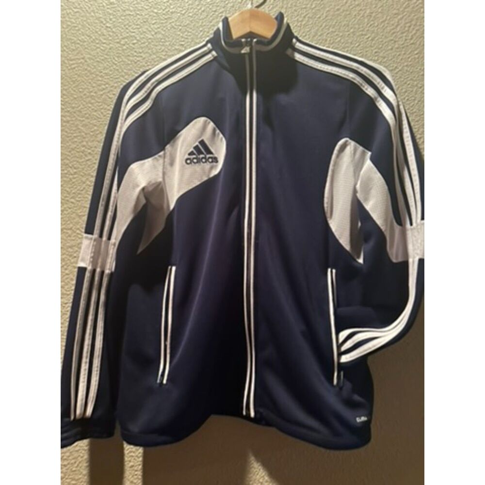 Adidas Condivo Navy/White Track Girls Cool Climate Jacket Size L